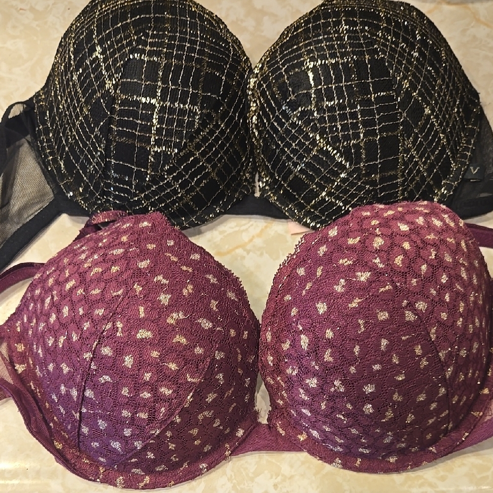 Victoria's Secret Black and Purple Bras